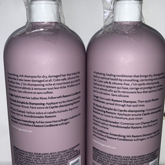 Living Proof Restore Shampoo and Condition 24oz - Picture 3 of 8